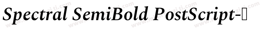 Spectral SemiBold PostScript字体转换